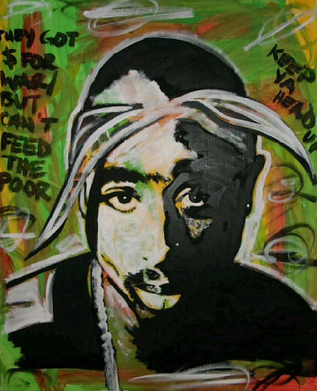 Moore Shakur Painting by Antonio Moore