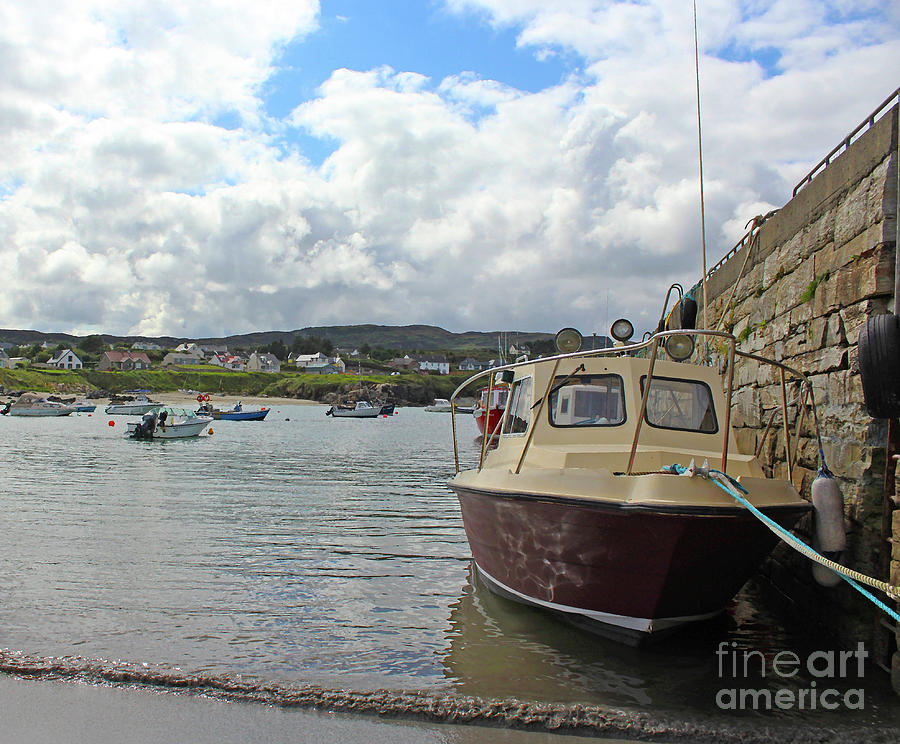 Moored at Portnablagh Donegal Photograph by Eddie Barron