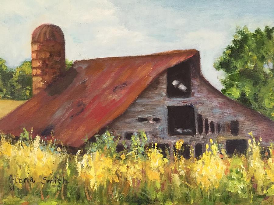 Mooresville N.C Barn Painting by Gloria Smith