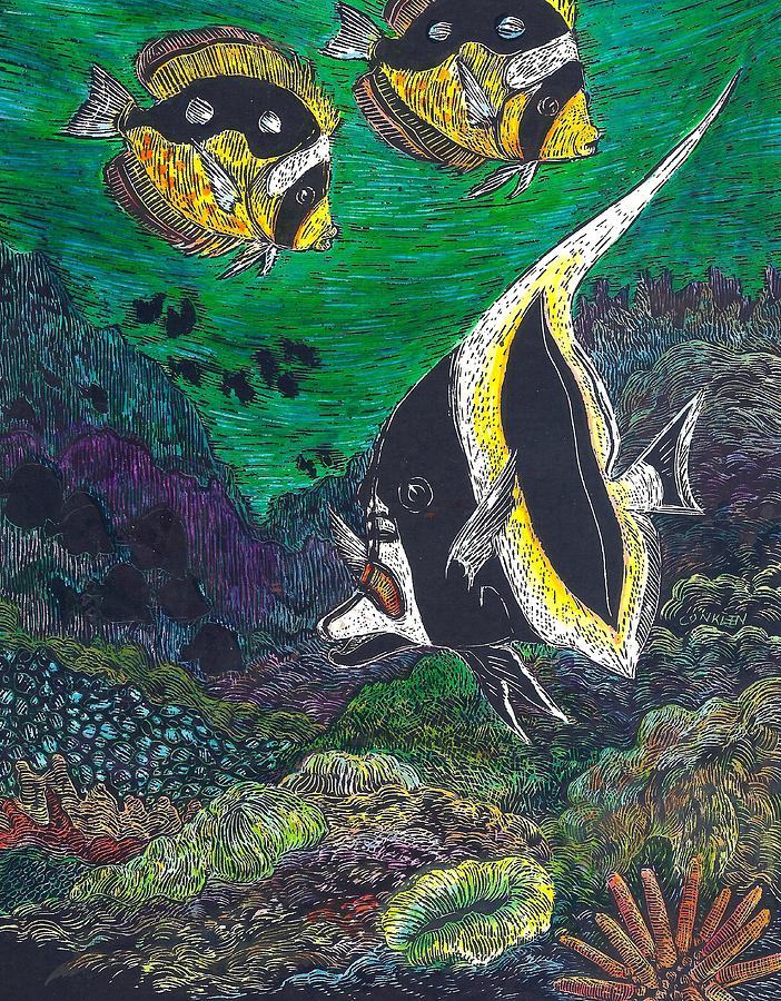 Moorish Idol Painting by Cynthia Conklin - Fine Art America