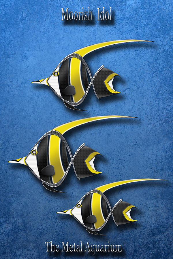 Moorish Idol The Metal Aquarium Digital Art by Richard Shelton - Fine ...