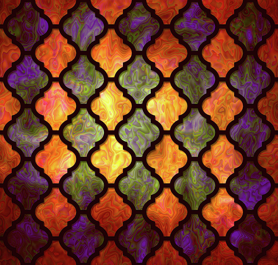 Moorish pattern Digital Art by Lilia S