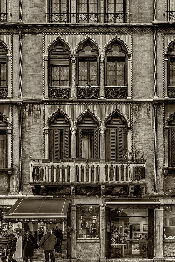 Moorish Style Windows Venice Monotone_DSC1450_02282017 Photograph by Greg Kluempers