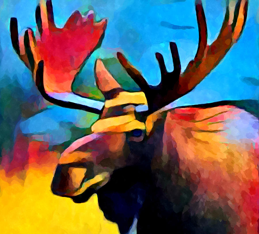 Moose Painting - Moose by Chris Butler