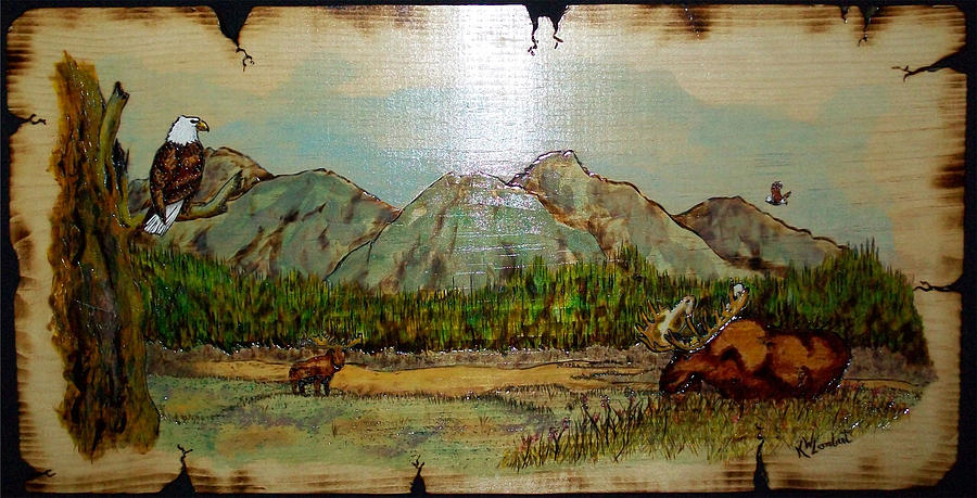 Nature Pyrography - Moose Country by Kenneth Lambert
