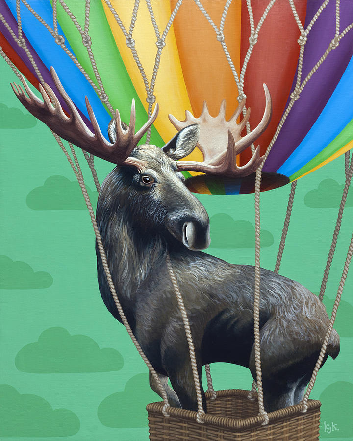 Moose Painting - Moose De Rozier by Kelly King