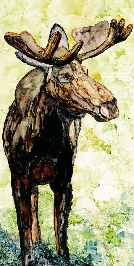 Moose on the Loose Painting by Jan Killian