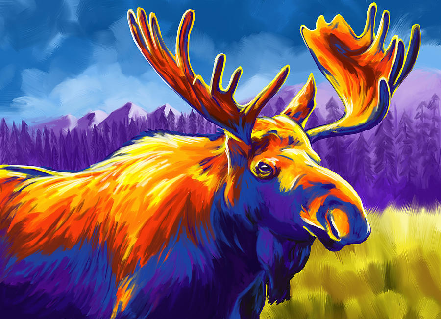 Moose Painting by Tim Gilliland