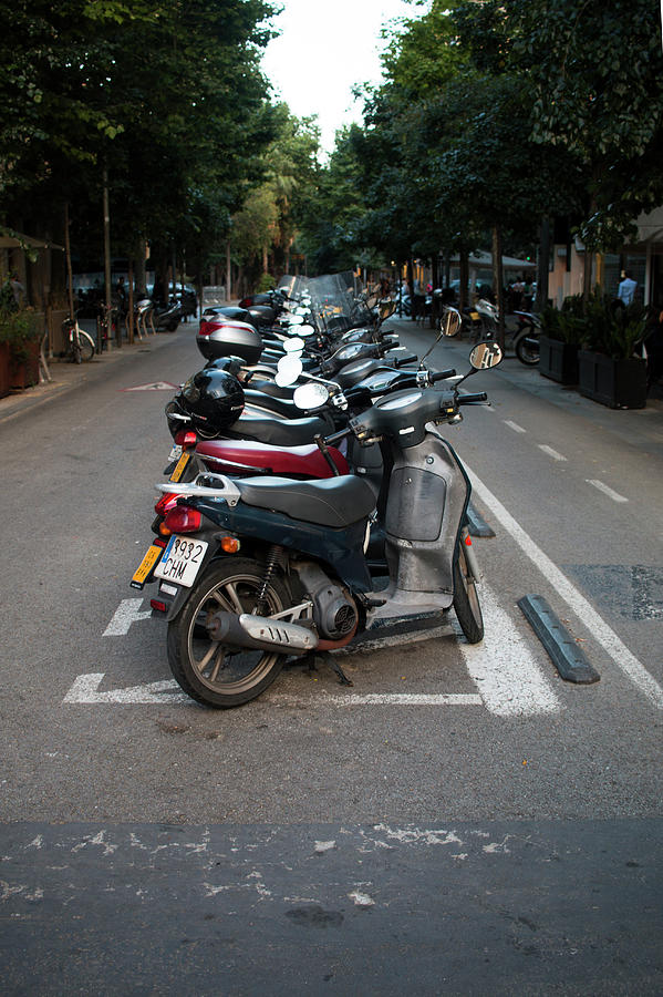 Moped Line Photograph by Kelly Smith