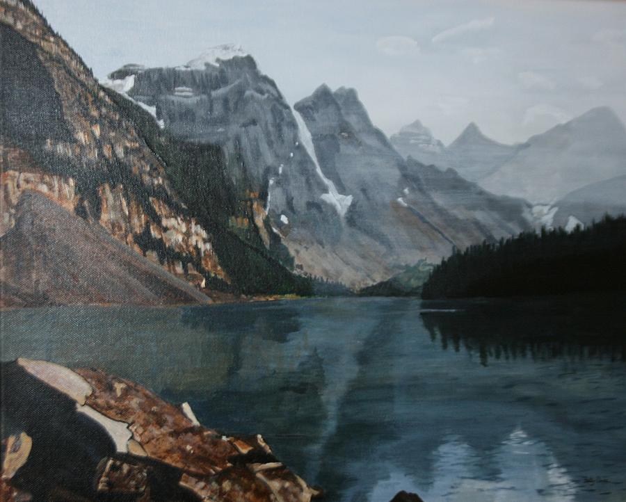 Moraine Lake Painting by Betty-Anne McDonald