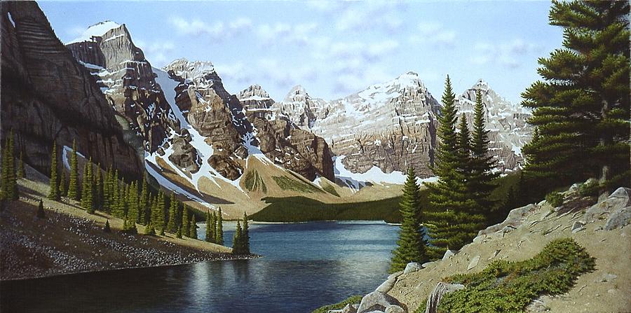Moraine Lake Painting by Conrad Mieschke