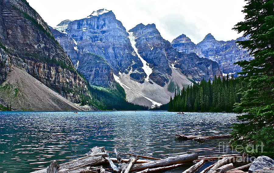 Moraine Lake in Color Photograph by Linda Bianic