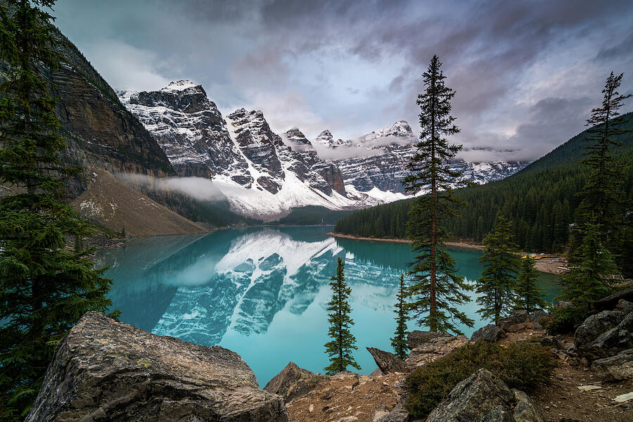 Moraine Lake In The Canadian Rockies Photograph
