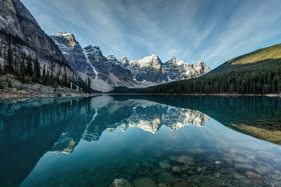 Banff National Park Photograph - Moraine Lake Reflection by Pierre Leclerc Photography