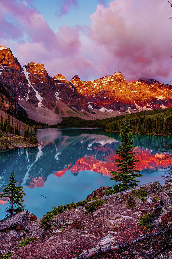 Moraine Lake Sunrise Photograph by Joe Ladendorf - Fine Art America