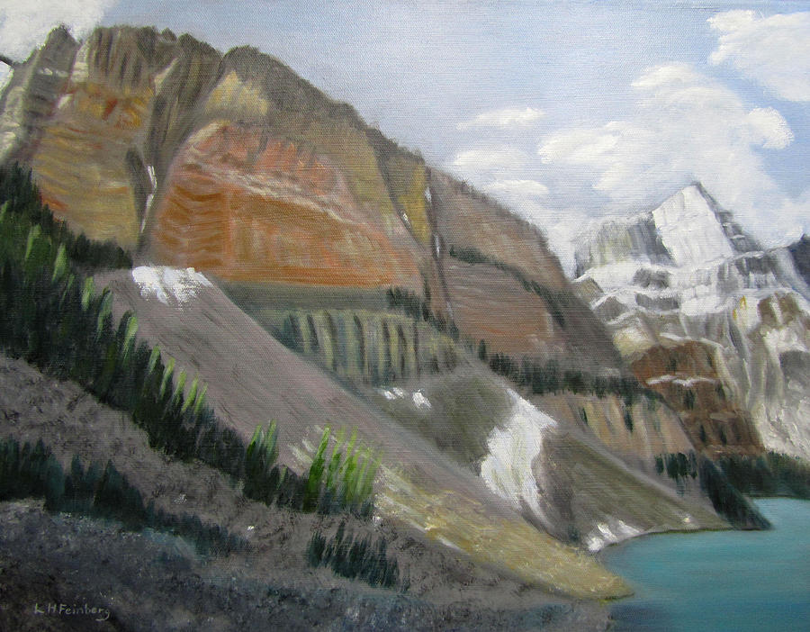 Valley of the Ten Peaks Painting by Linda Feinberg