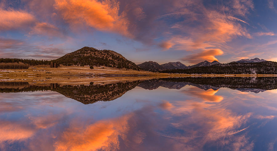 Rocky Mountain National Park Photograph - Moraine Park Sunset Pano by Darren White