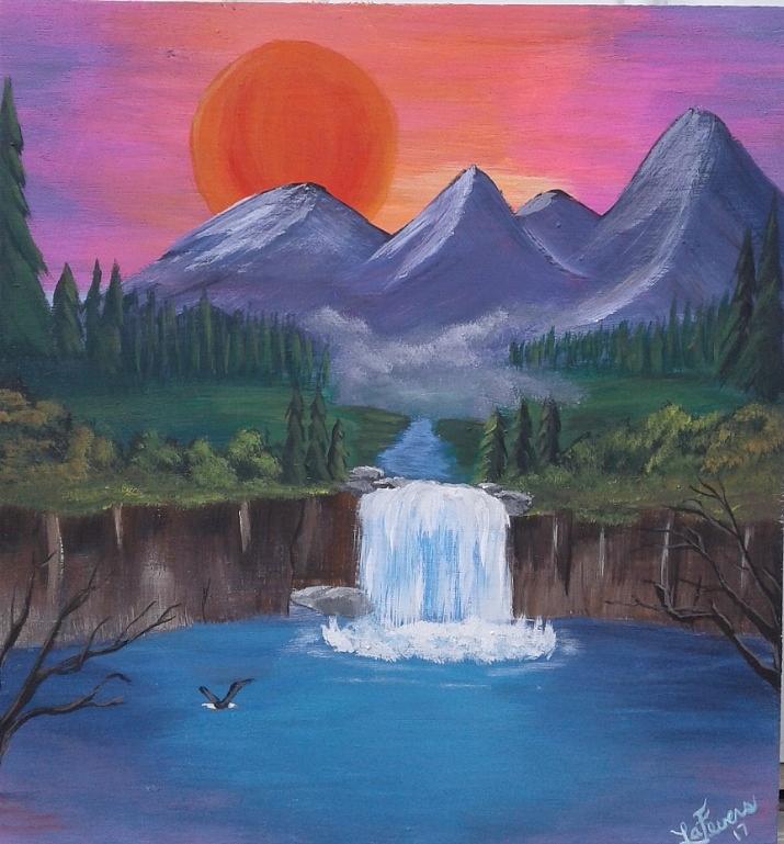 Sunset Painting - Moral Compass  by Lori Lafevers