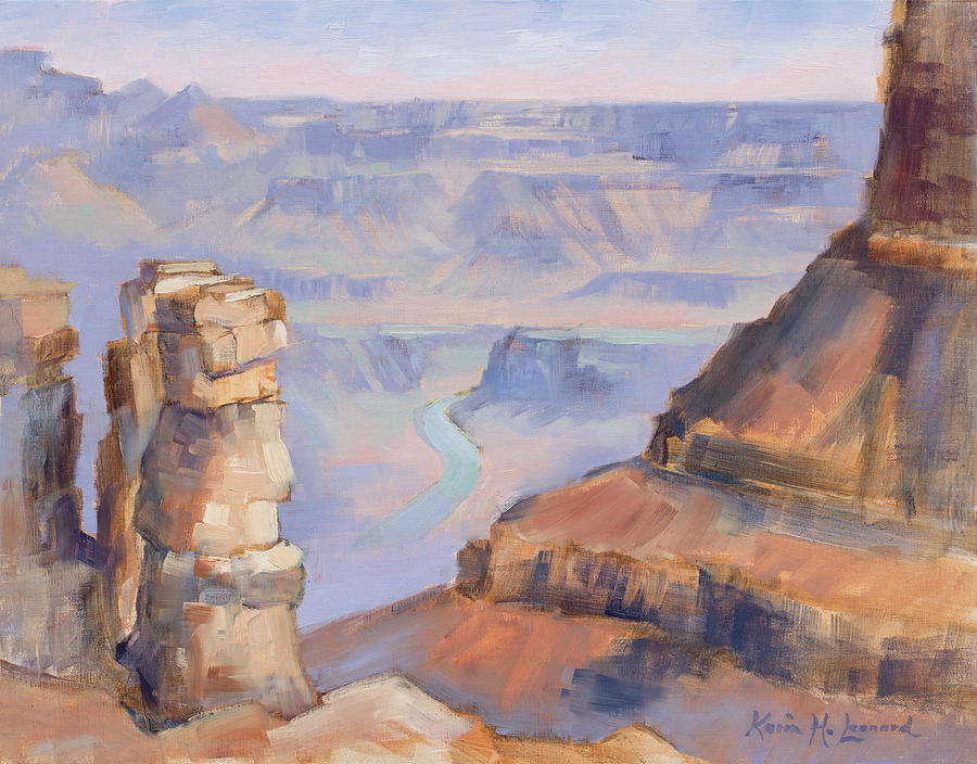Grand Canyon National Park Painting - Moran Point, Grand Canyon by Karin Leonard
