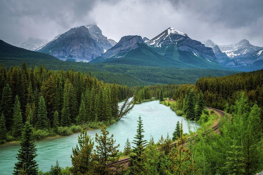 Morants Curve in bow valley, Banff National Park, Canada Photograph by Miroslav Liska Morants Curve in bow valley, Banff National Park, Canada Photograph by Miroslav Liska