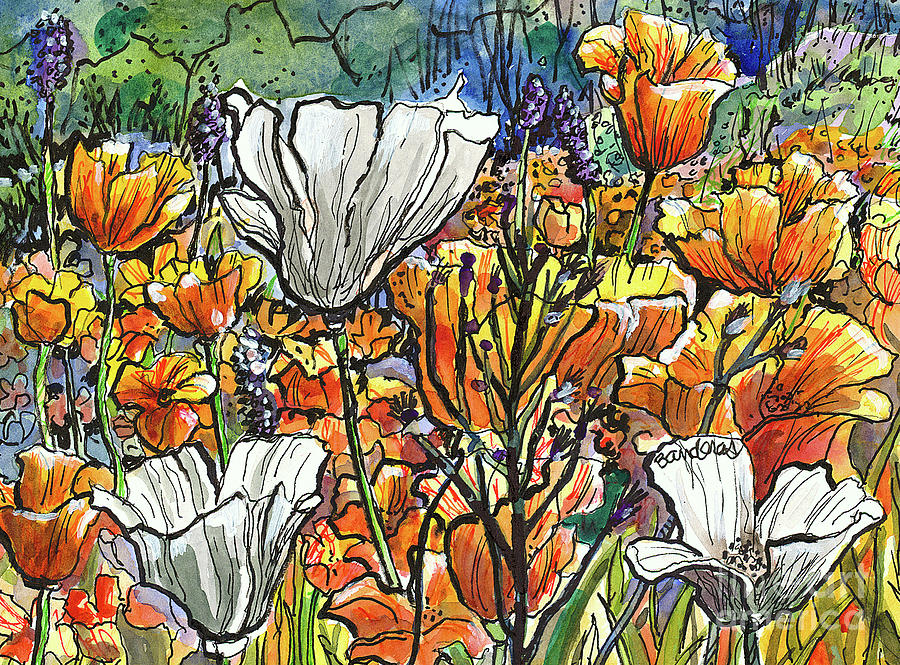 More California Poppies Painting by Terry Banderas