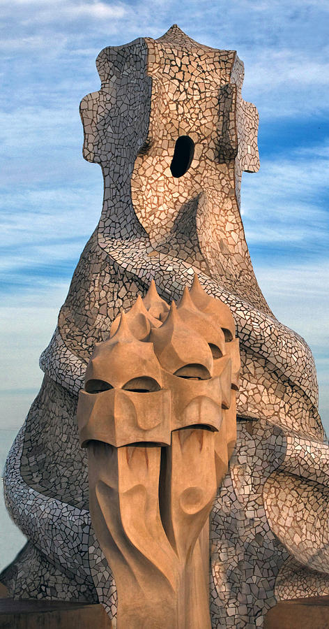 More Chimneys of the Pedrera Photograph by Dave Mills