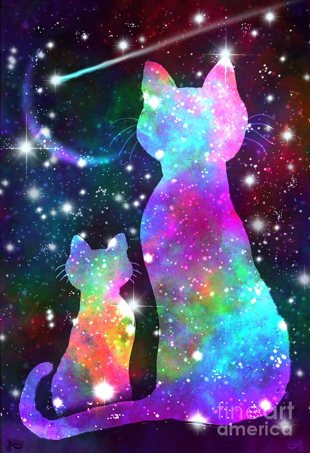 More Cosmic Cats Digital Art by Nick Gustafson