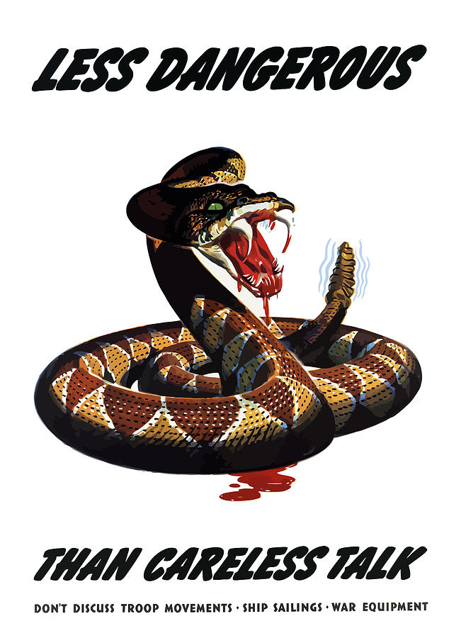 Rattlesnake Painting - More Dangerous Than A Rattlesnake - WW2 by War Is Hell Store