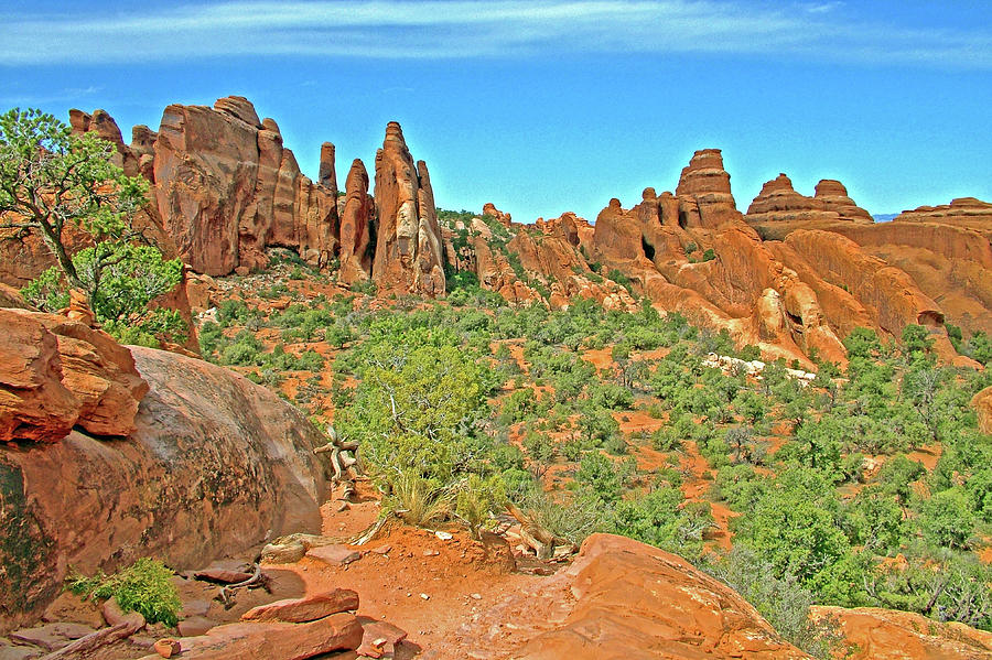 More Fins along Devils Garden Trail in Arches  National Park, Utah Photograph by Ruth Hager