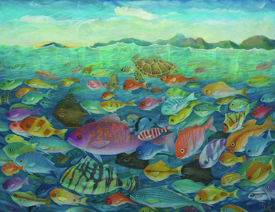 More Fish Painting by Lynn Bywaters