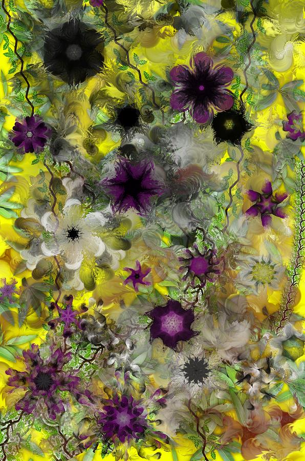 More Floral Madness 012011 Digital Art by David Lane