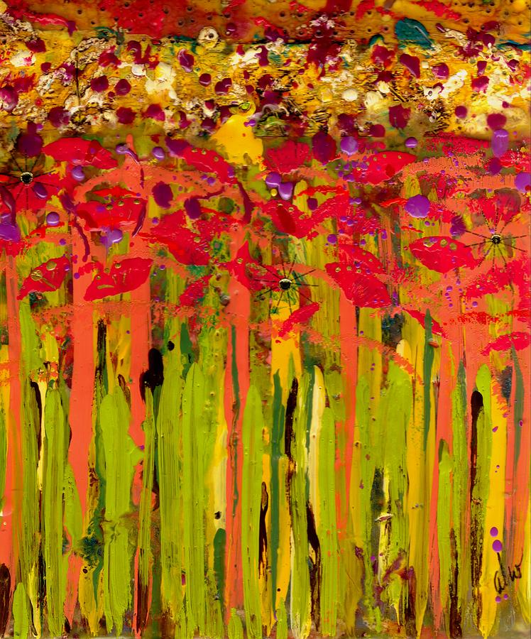 Flower Mixed Media - More Flowers in the Field by Angela L Walker