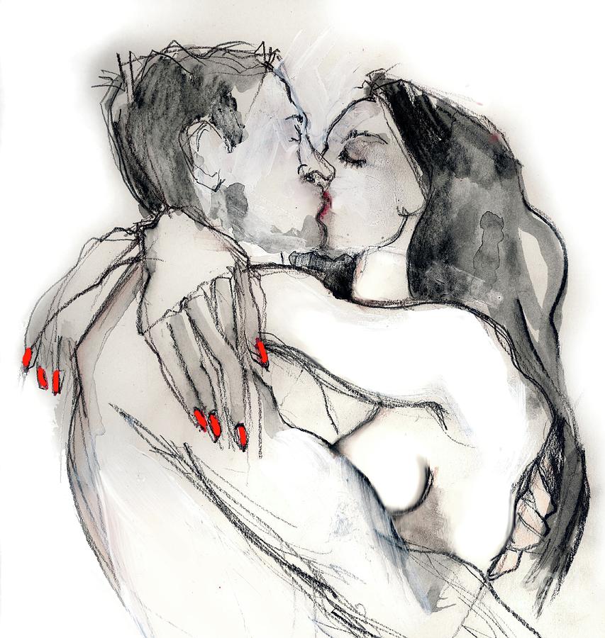 Lovers in bed nude kissing join Lovers in bed nude kissing would