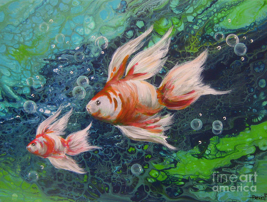 More Little Fishies Painting by Bella Apollonia