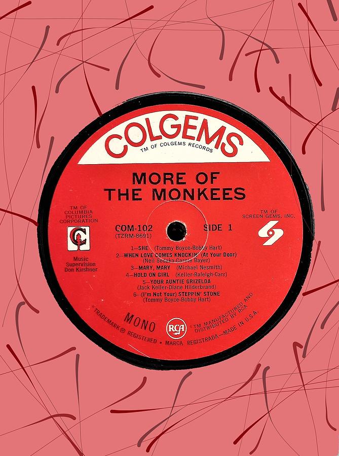 The Monkees Digital Art - More of The Monkees LP Label by Doug Siegel