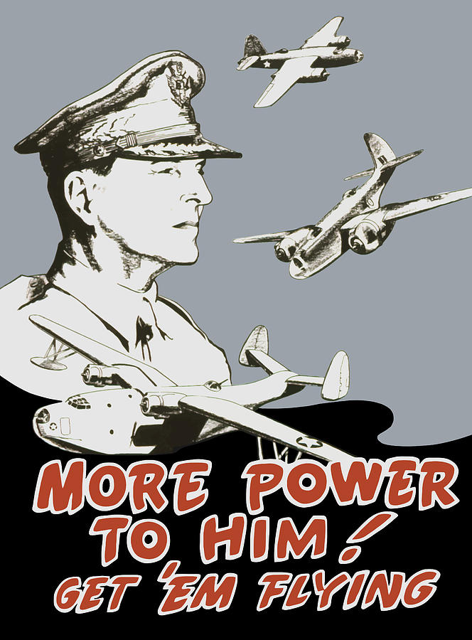 More Power To Him - General Douglas MacArthur  Painting by War Is Hell Store