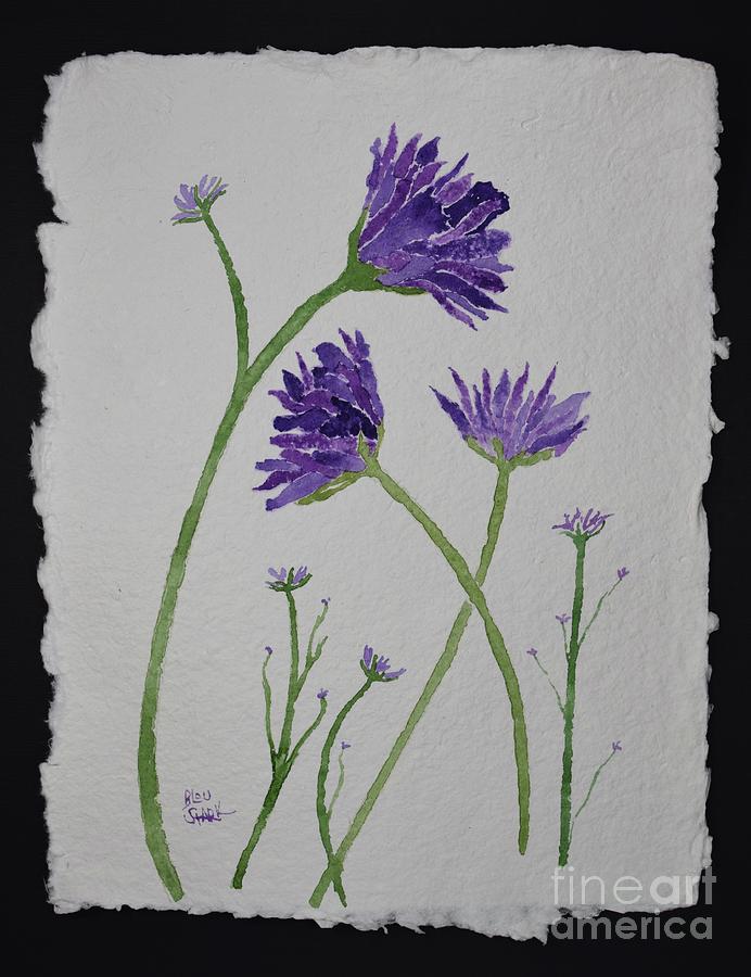 More Wildflowers In Purple Painting by Barrie Stark