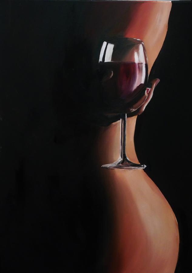 More Wine Vicar Painting by Terence R Rogers