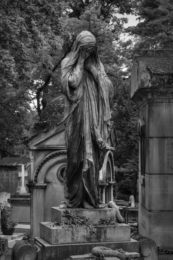 Moreau - Vauthier Grave 001 BW Photograph by Lance Vaughn