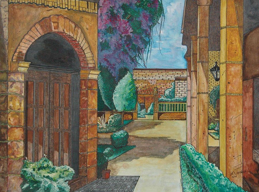 Landscape Painting - Morelia Courtyard by Willie McNeal