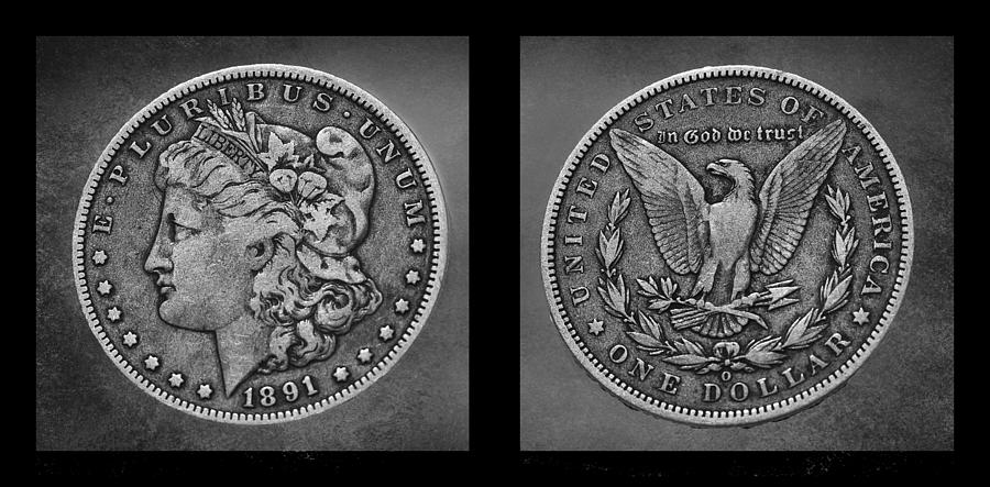 Morgan Silver Dollar--1891 Photograph by Morgan Wright