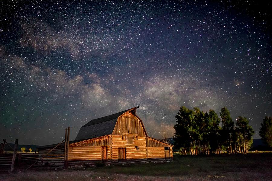 Barn Under The Teton Milky Way Photograph by Harriet Feagin