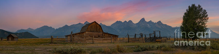 Grand Teton National Park Photograph - Mormon Row Sunrise Panorama by Michael Ver Sprill