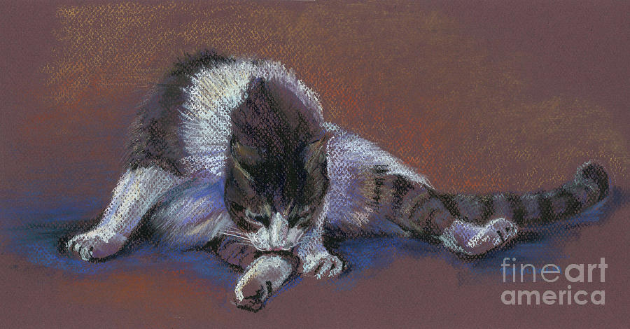 Morning Ablutions Pastel by Pat Oldham