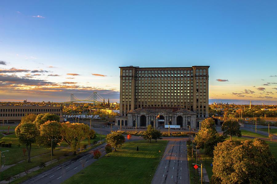 Morning across Michigan Central Station Photograph by Jay Smith