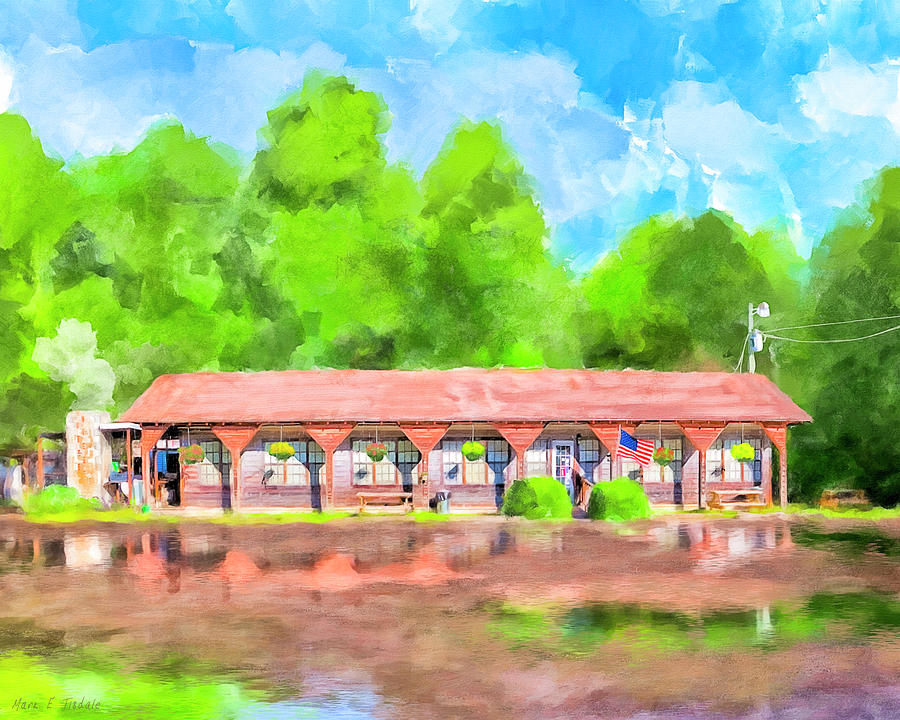 Morning After The Rain - Oglethorpe Barbecue Painting by Mark Tisdale