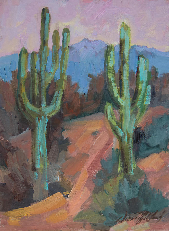 Morning at Fort Apache Painting by Diane McClary