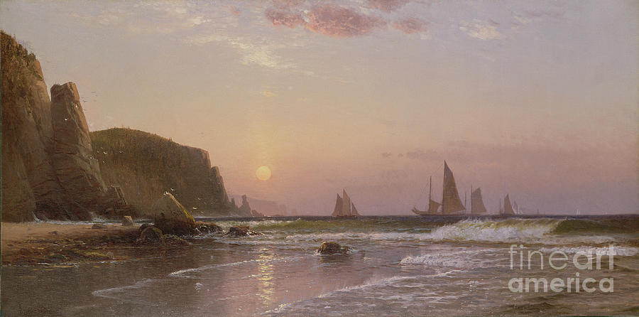 Boat Painting - Morning at Grand Manan by Alfred Thompson Bricher