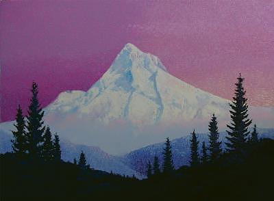 Mountains Painting - Morning At Mt Hood by Gordon Sage Mountains Painting - Morning At Mt Hood by Gordon Sage