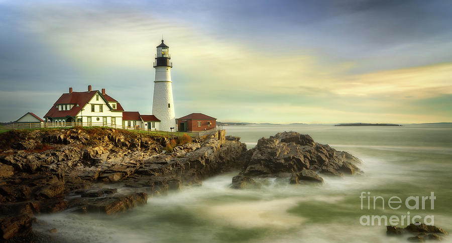 Morning at Portland Lighthouse Photograph by Jerry Fornarotto
